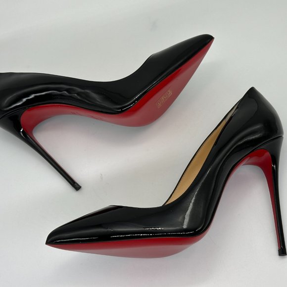 Christian Louboutin PIGALLE FOLLIES 100 Patent Leather Heels Pumps Shoes - Picture 13 of 16